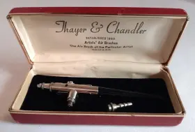 08093a Thayer & Chandler Vintage And Airbrush #08093a Case Paint Needle Usa