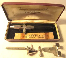 44695a Thayer & Chandler 44695 Vintage And Air Brush # Without Riginal Case Accessories