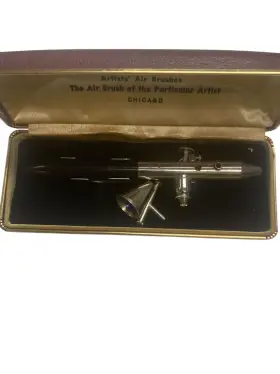 69503a Thayer & Chandler And Artist Side Airbrush Untested In Original Case Chicago Vtg #2
