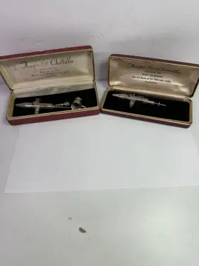76817a Thayer & Chandler Lot Of 2 Vintage And Air Brushes Model Inch A W Case 1 Color Cup