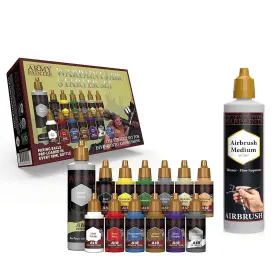 The Army Painter 850031652101 13 Piece Starter Airbrush Paint Set With Watercolor And Acry