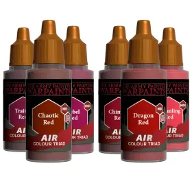 Aw1509p The Army Painter Airbrush Primary Bundle Red 2 Colour Air Triads With 6 X 18 Ml Pre-thinned