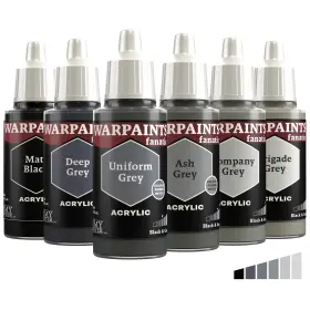 The Army Painter Wp3217p Warpaints Fanatic Flexible Triad Black And Greys 6 X 18 Ml