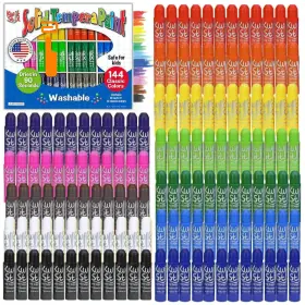 The Pencil Grip 634901006443 Kwik Stix Solid Tempera Paint Sticks 144 1 Count Pack Of Multicolor