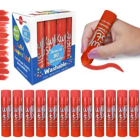 Tpg-60020 The Pencil Grip Kwik Stix Solid Tempera Paint Sticks 12 Pack Of 1 Count Red