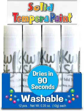 Tpg-60090 The Pencil Grip White Kwik Stix 12 Solid Tempera Paint Sticks #2
