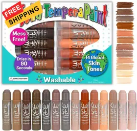 Tpg672 The Pencil Grip Kwik Stix Solid 14 Count Pack Of 1 Assorted Skin Tones