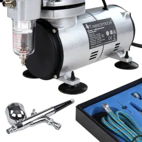 Timbertech 250787449257 Airbrush Kit With Compressor Multi-purpose Set Dual Act #2