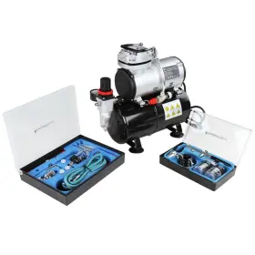 Abpst06 Timbertech 250787449455 Airbrush Kit With Compressor 2 Basic Airbrushes For Hobby Body Tatt