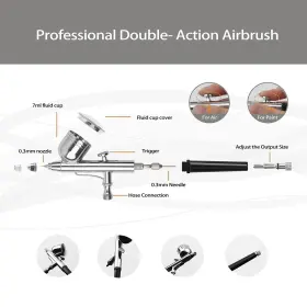 As-186k Timbertech 970083523250 Airbrush Kit With Compressor Gun Air Hose #2
