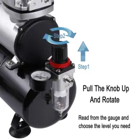 As-186k Timbertech 970083523250 Airbrush Kit With Compressor Gun Air Hose #3