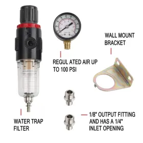 Timbertech 970083523755 Pressure Regulator For Airbrush Compressor 1/8 Npt Air Filter Reg #2