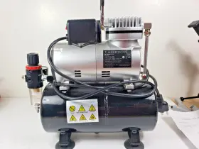 Abpst08 Timbertech Upgraded Airbrush Single-piston Oil-free Mini Compressor