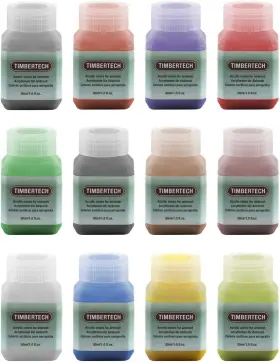 Acrylic-30 Timbertech 1.01 Fl Oz Pack Of 12 Ftlemonft Scarlet Redft Ftlimeft Ftultramarine