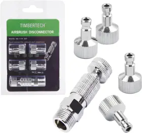 Bd-117k Timbertech Airbrush Quick Release Disconnect With 4pcs G1/8 Inch Male Fittings
