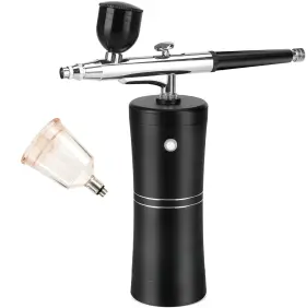 Titoe 778365195531 Airbrush Kit Portable Handheld Mini Compressor Set With Air Bru