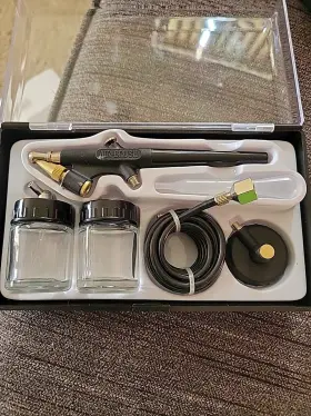 378994 Tool Luxe Mini Small Hobby Air Brush Painting Kit Spray Spraying Gun Airbrush New In Box #3