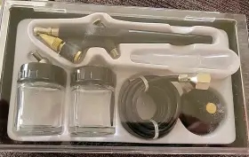 378994 Tool Luxe Mini Small Hobby Air Brush Painting Kit Spray Spraying Gun Airbrush New In Box