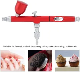 Topincn- 711181549683 Airbrush Kit Blush Makeup Nail Machine Tattoo Gun Port #2