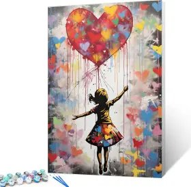 Artwork-7 Tucocoo Art-fl-7 Love Balloon Paint By Number For 16ftftx20ftft Without Frame
