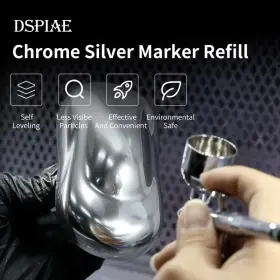 Cr-10 Turbo-roofinds Diy Chrome Silver Marker Refill Airbrush Spray Painting Tool Model Buildin #3