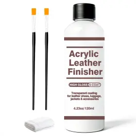 5-coat Tyrbsvlnar 734906838763 High Gloss Acrylic Leather Finisher - 4.32 Fl Oz Pack Of 1 White