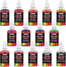 U.s. Art Supply 691202390398 12 Color Pearlized Acrylic Airbrush Leather And Shoe Paint Set &