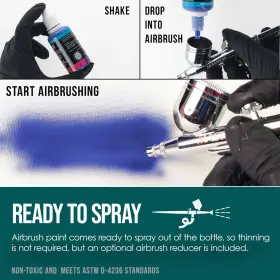 U.s. Art Supply 848849018981 12 Color Acrylic Transparent Colors Airbrush Leather And Shoe #3