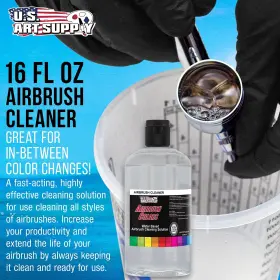 U.s. Art Supply 848849019261 Airbrush Cleaner 16-ounce Pint Bottle - Fast Acting Cleaning #2