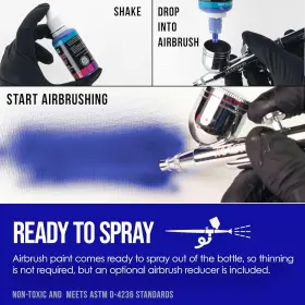 U.s. Art Supply 848849019759 24 Color Acrylic Airbrush Leather And Shoe Paint Set Opaque Co #3