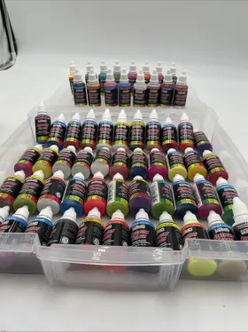 U.s. Art Supply 848849019773 50 Color 1oz Ultimate Airbrush Acrylic Paint Set Cleaner Reducer