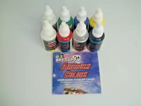 U.s. Art Supply Ab-kit-6 6 Color 1oz Starter Set With Cleaner And Thinner #2