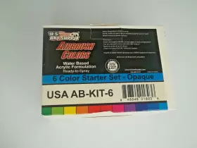 U.s. Art Supply Ab-kit-6 6 Color 1oz Starter Set With Cleaner And Thinner