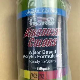 Ab8015-8z U.s. Art Supply Us 8-ounce Opaque Chartruesse Airbrush Paint #3