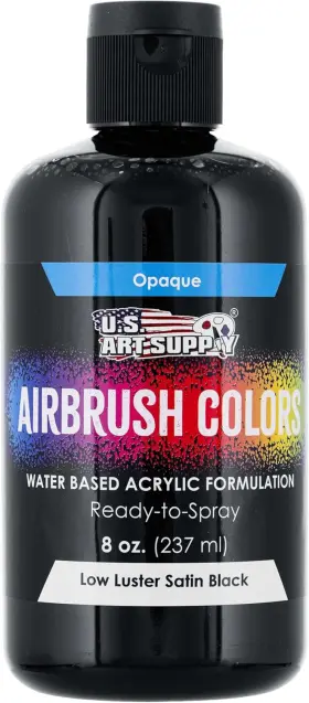 Ab8101-8z U.s. Art Supply Low Luster Satin Black 8 Fl Oz Pack Of 1