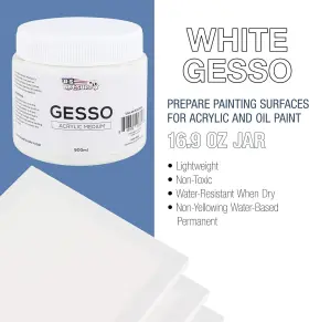 Am-5032-500 U.s. Art Supply White Gesso Acrylic Medium 16.9 Fl Oz Pack Of 1 #2
