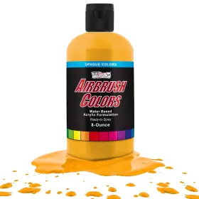 B00qxxkx28 U.s. Art Supply Opaque Canary Yellow Airbrush Paint - 8oz Acrylic Special Effect