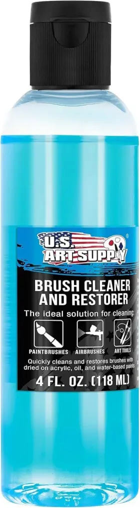 Bc-04 U.s. Art Supply Brush Cleaner And Restorer 4 Ounce Fl Oz Pack Of 1