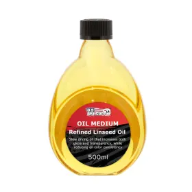 Om-4020-500 U.s. Art Supply Refined Linseed Oil 500ml 16.9 Oz 16.91 Fl Pack Of 1