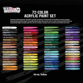 Pt-acr-72 U.s. Art Supply Professional 72 Color 0.6 Fl Oz Pack Of Mixing #3