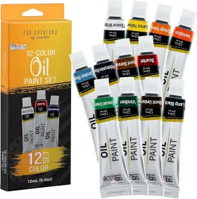 Pt-oil-12 U.s. Art Supply Professional 12 Color Set Count Pack Of 1 Oil Paint