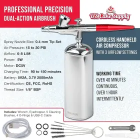 Kh-cake-12 U.s. Cake Supply - Complete Cordless Handheld Airbrush 12 Color #2