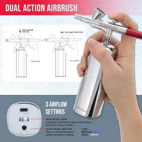 Kh-cake-12 U.s. Cake Supply - Complete Cordless Handheld Airbrush 12 Color #3