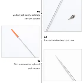 Ueetek 191388689519 Airbrush Nozzles Needles For 5pcs 0.2mm Random Color #3