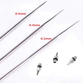 Uouteo 424518744461 0.2mm 0.3mm 0.5mm Airbrush Nozzle And Needles Replacement Parts Fo #3