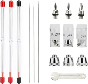 Yt-pzpzpt3k Uouteo Airbrush Needles Nozzle 0.2mm 0.3mm 0.5mm Spray Gun Needle Tip Replacem