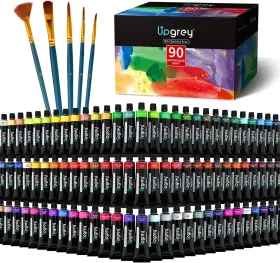 Upgrey 086753147797 Watercolor Paint Set 90 Colors 12ml Tube 0.4 Fl Oz Pack Of