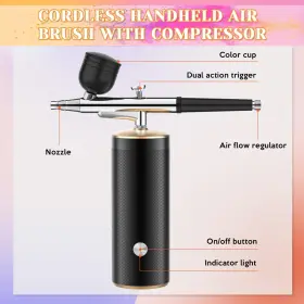 Mdpq001 Uthlusty Cordless Airbrush Kit With 0.3mm Tip Handheld Recharg #2