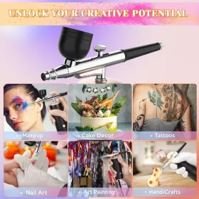 Mdpq001 Uthlusty Cordless Airbrush Kit With 0.3mm Tip Handheld Recharg #3