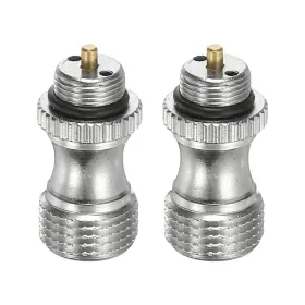 Uxcell 666381926799 2 Pcs Double Action Air Valve Stainless Steel Precision Brush Parts